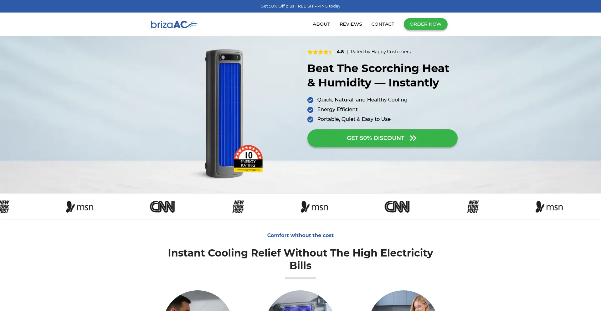 Website screenshot of Brizaacstore.com