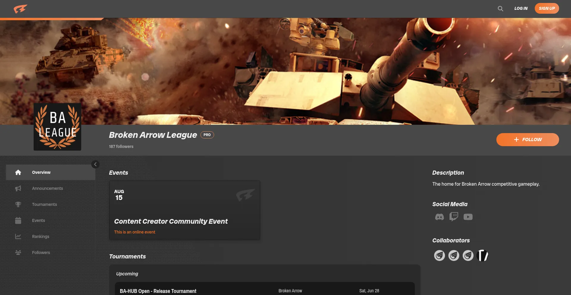 Brokenarrow.challonge.com