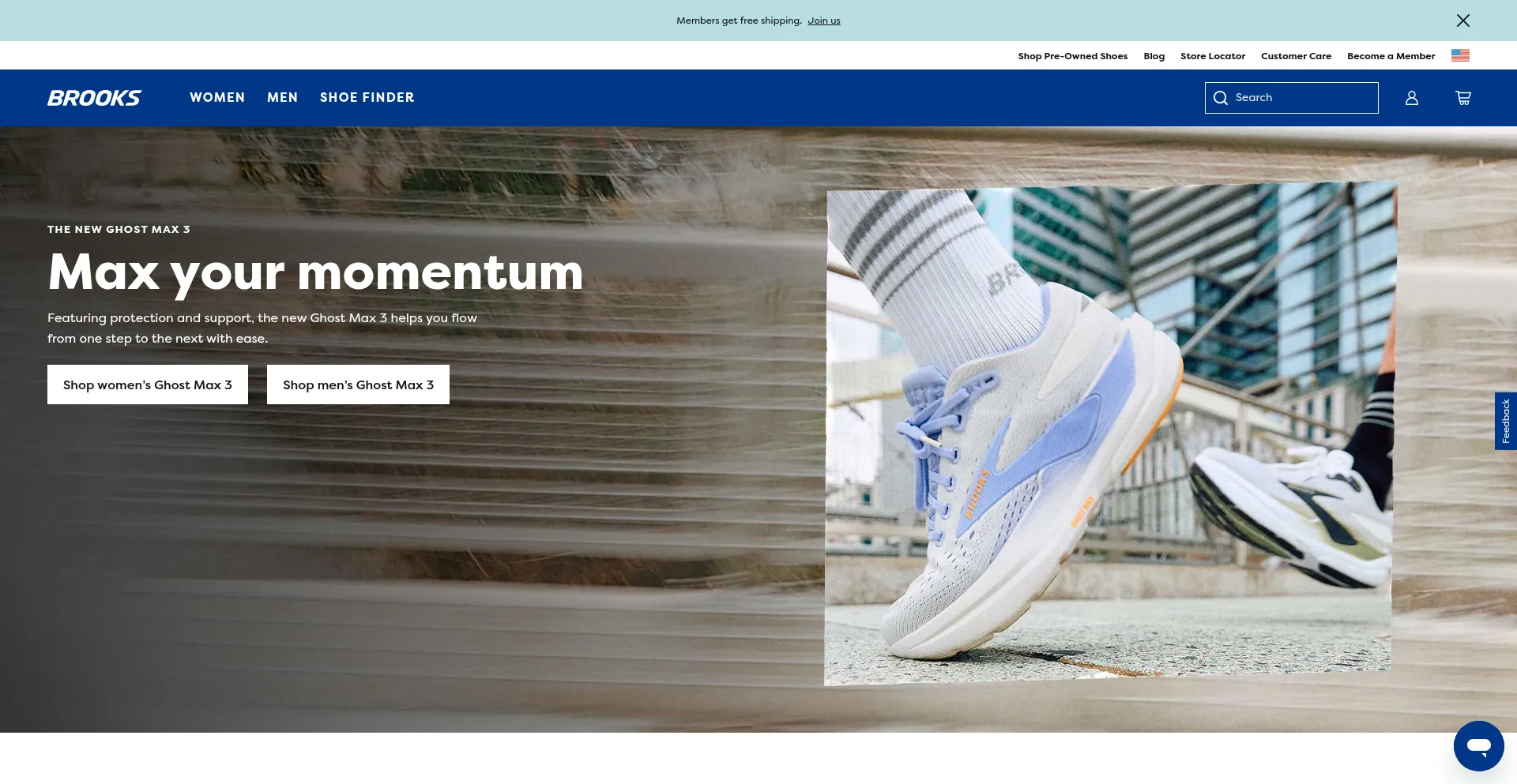 Website screenshot of Brooksrunningsoftware.com