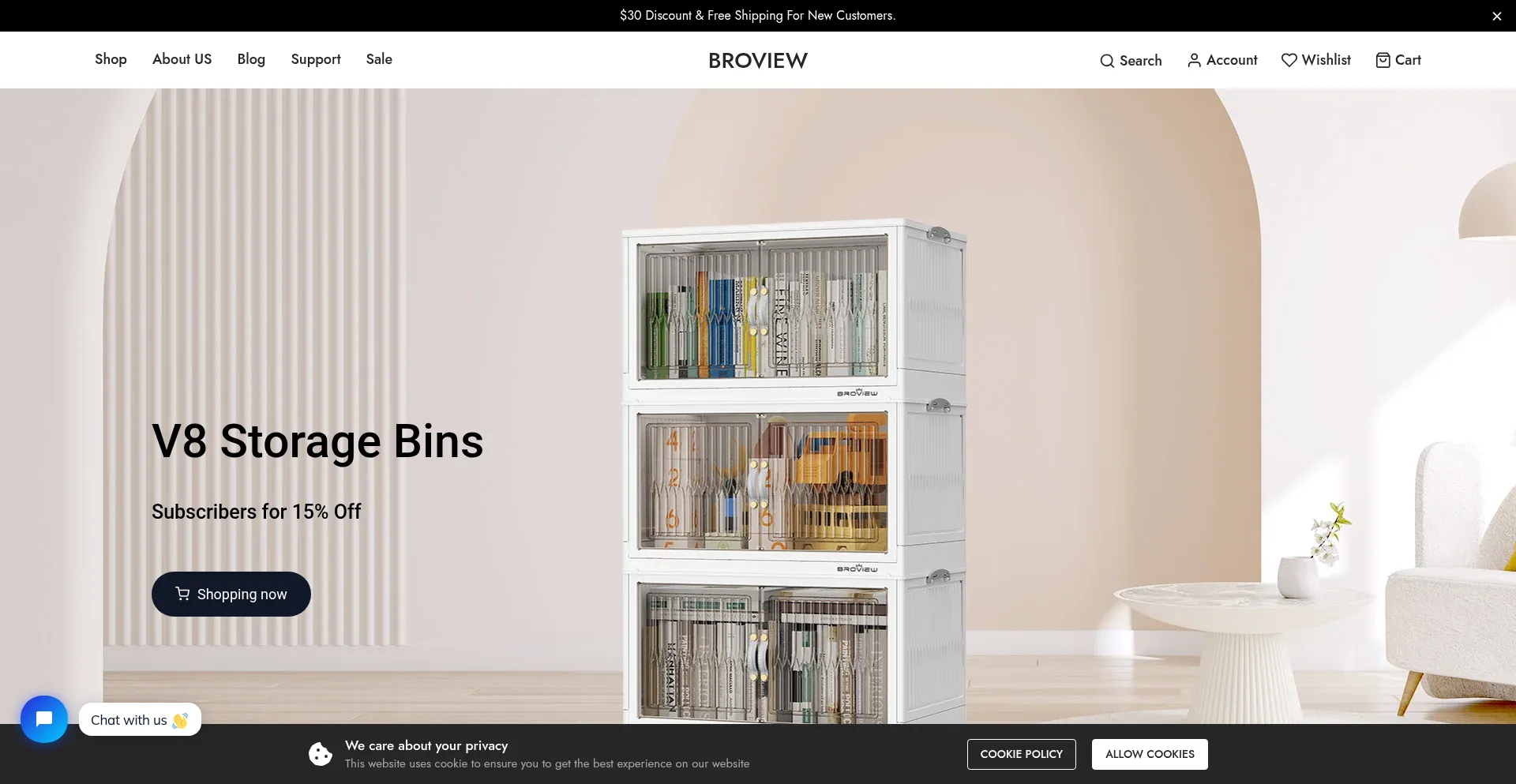 Website screenshot of Broview.net