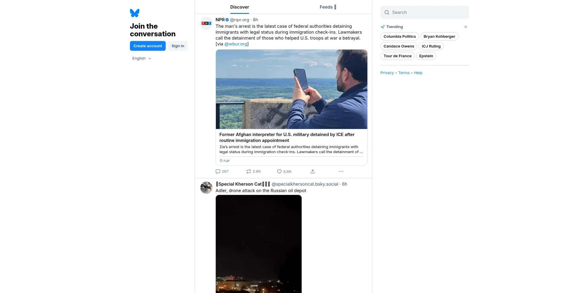 Bsky.app Screenshot