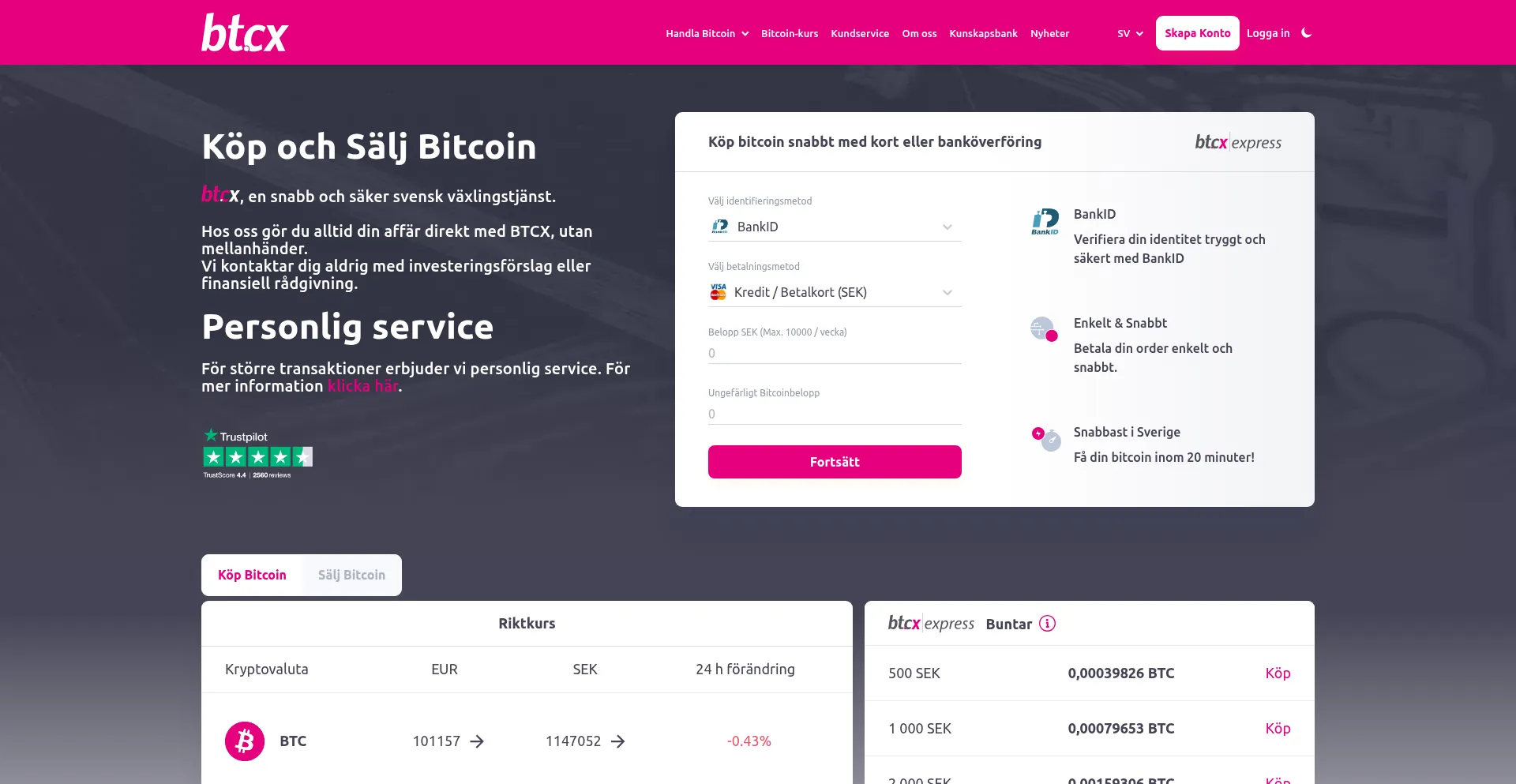 Website screenshot of Bt.cx