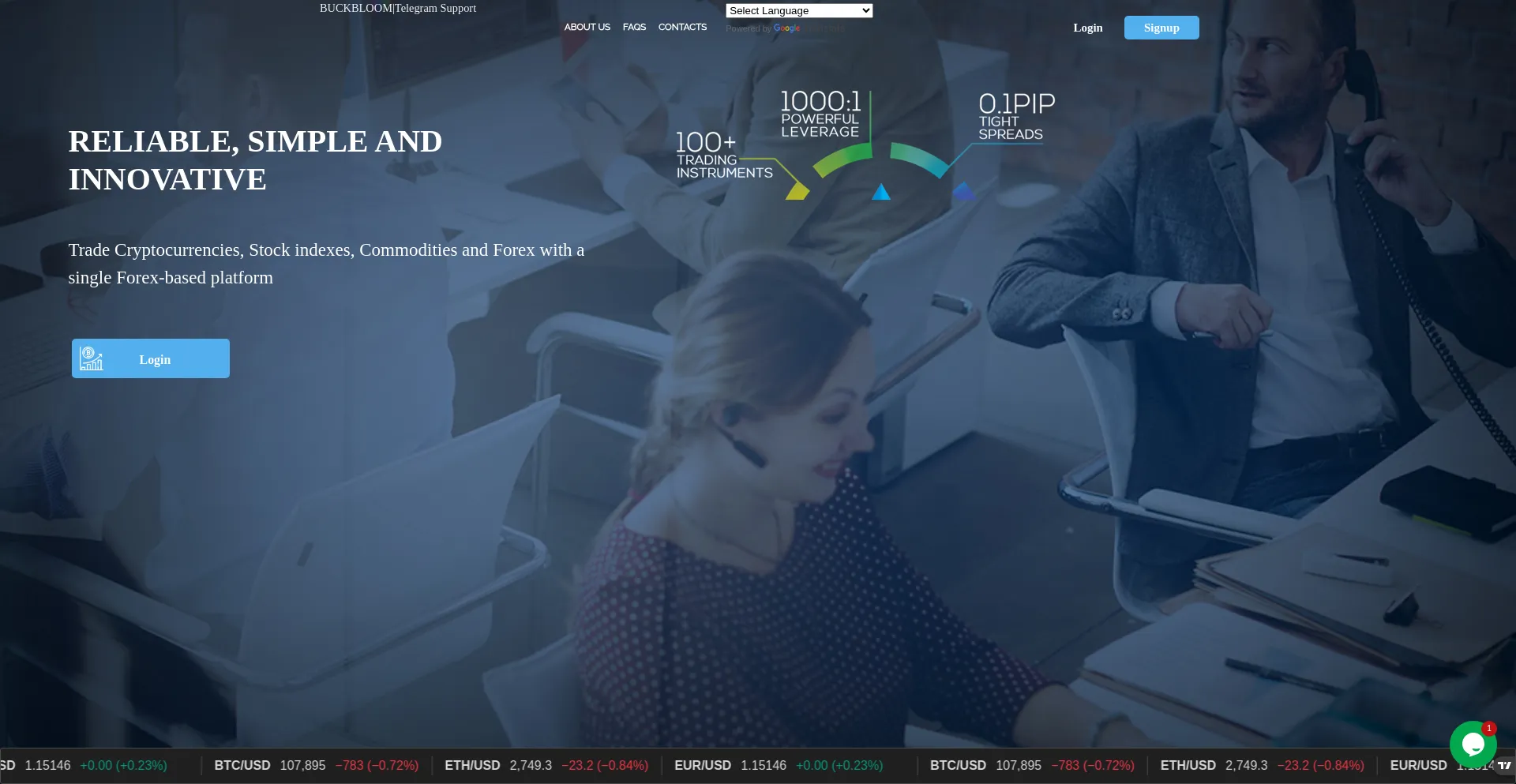 Website screenshot of Buckbloom.pro