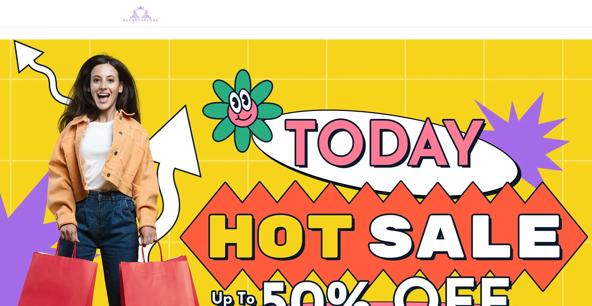 Website screenshot of Bucketastore.com