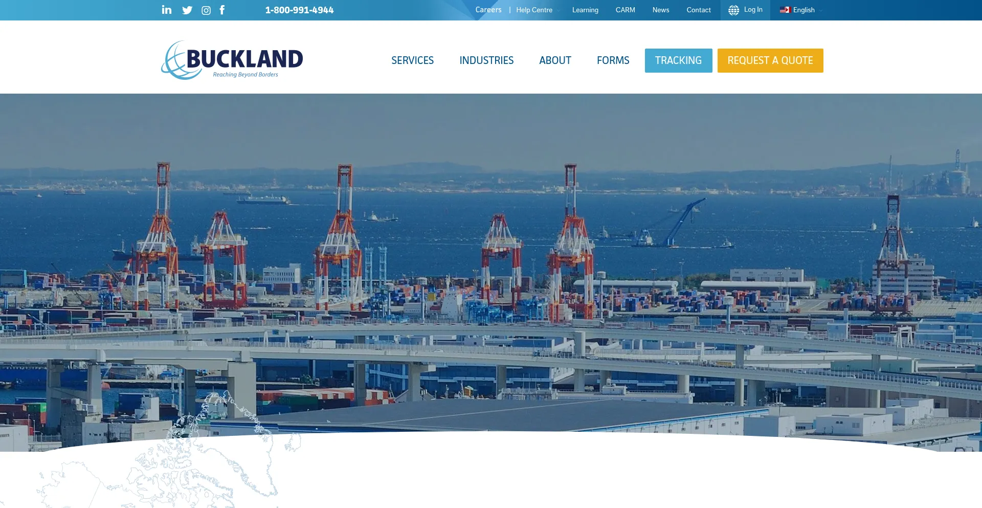 Website screenshot of Buckland.com