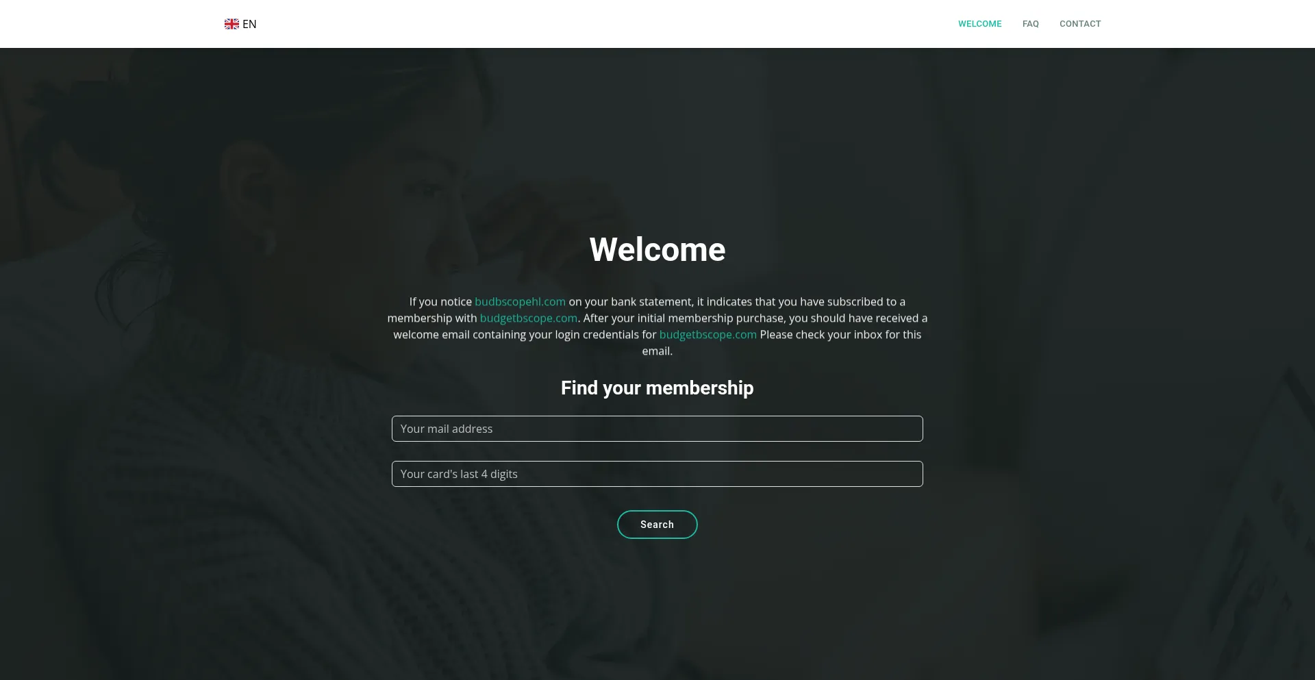 Website screenshot of Budbscopehl.com
