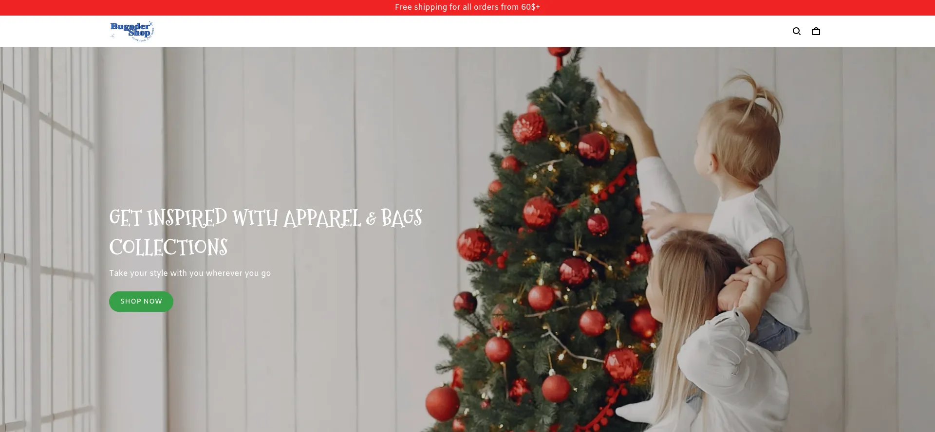 Website screenshot of Bugader.com