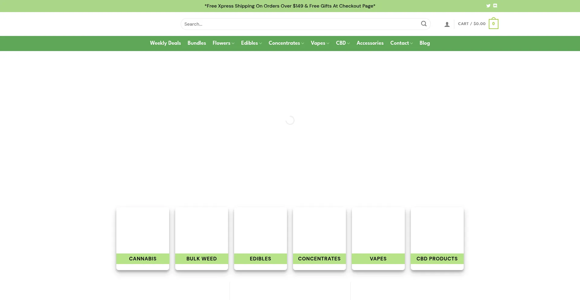 Website screenshot of Bulkcannabis.cc