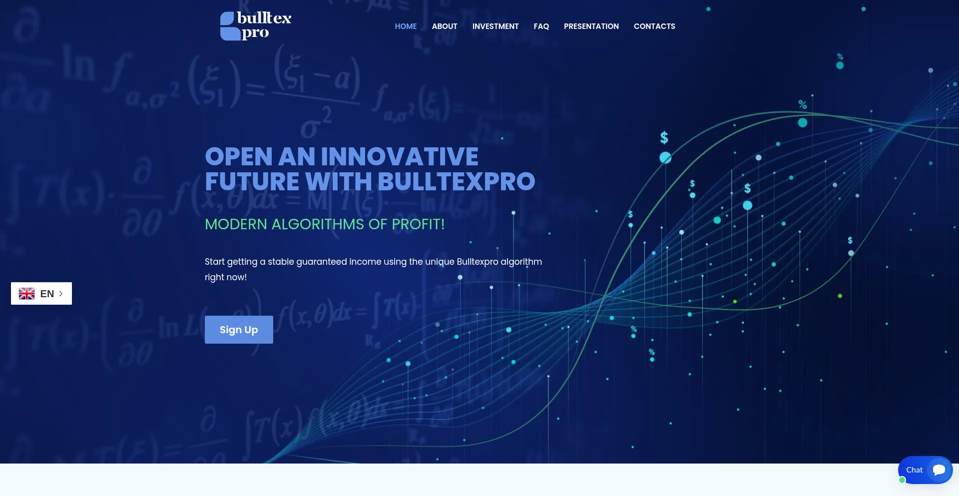 Website screenshot of Bulltexpro.com