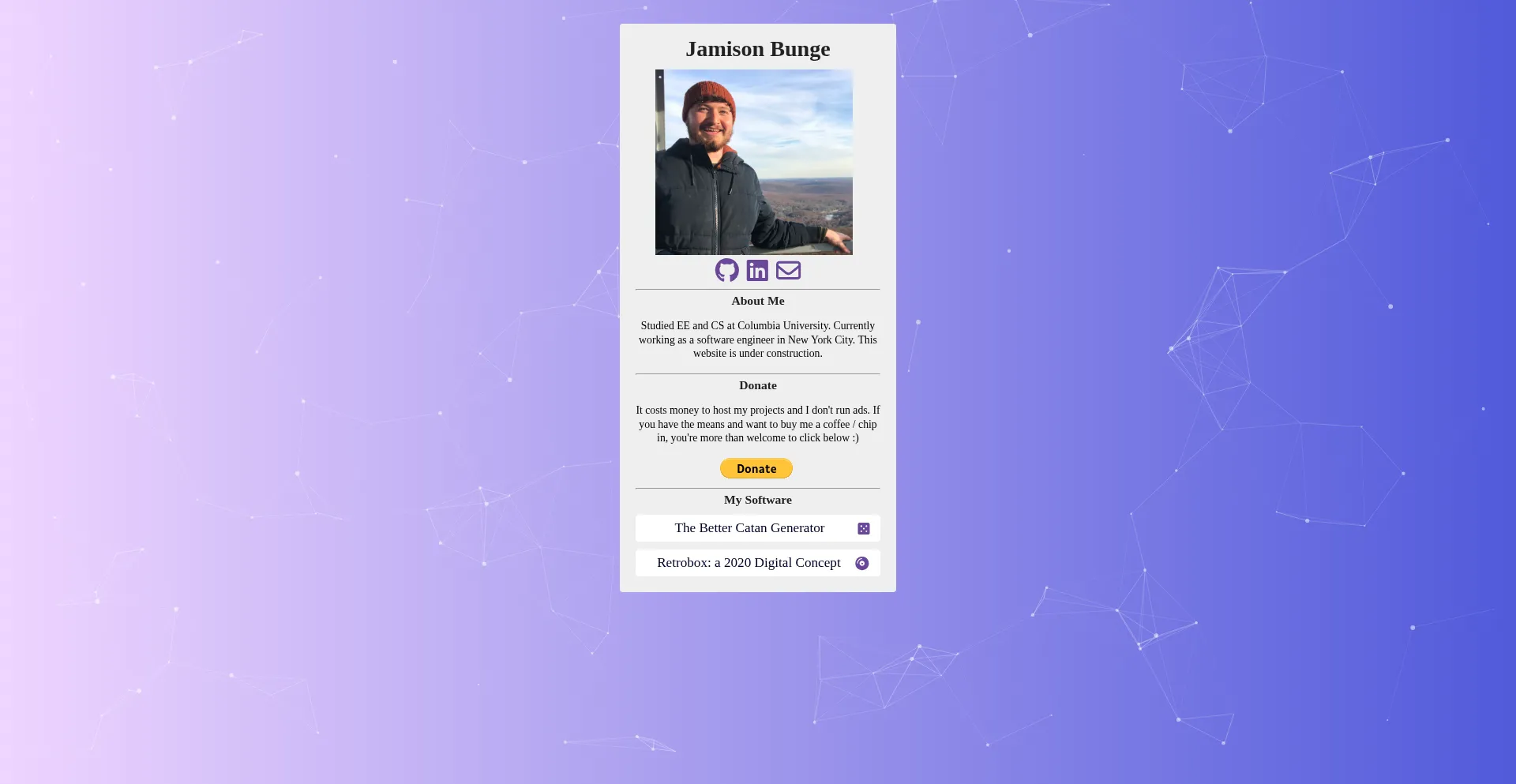 Website screenshot of Bunge.io