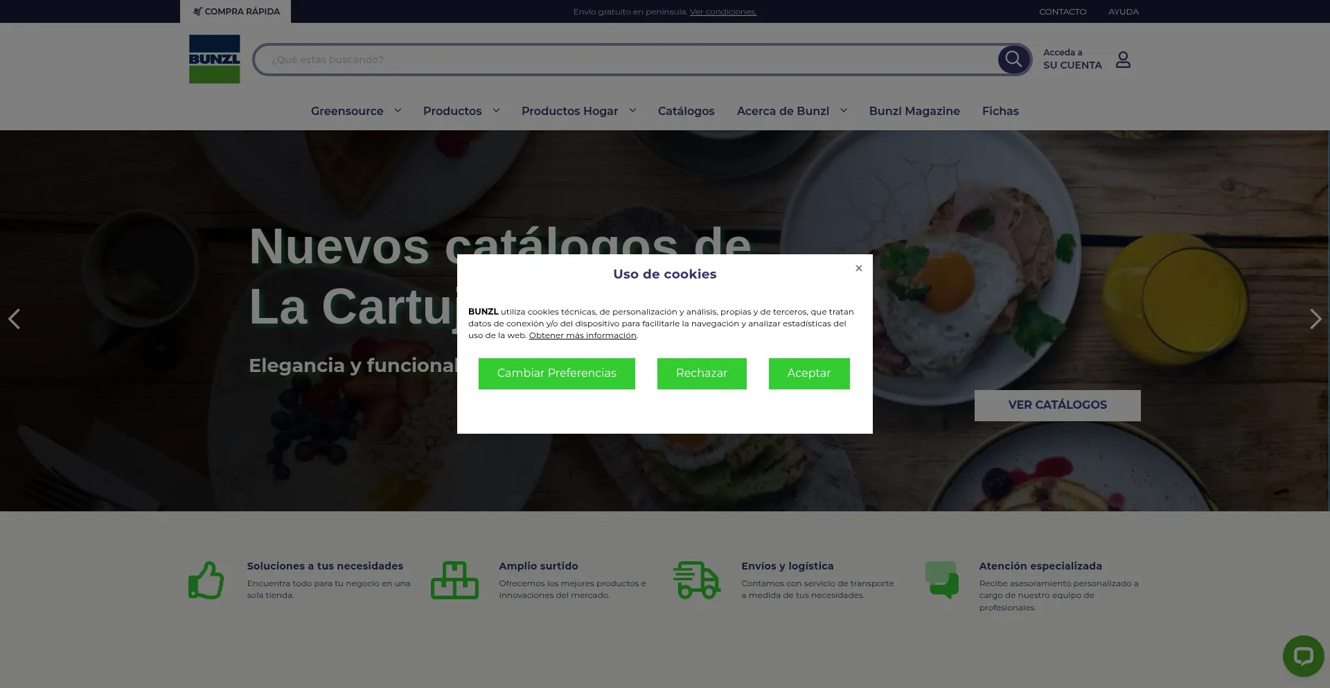 Website screenshot of Bunzlspain.com