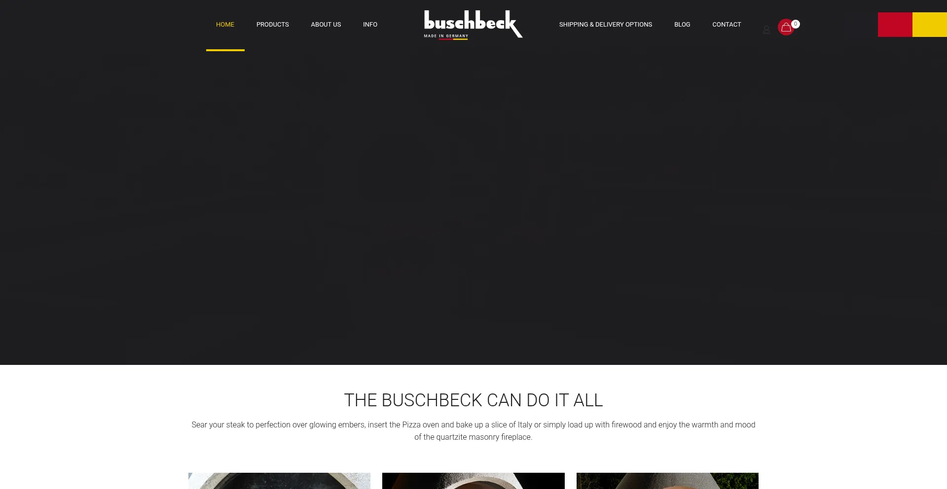 Website screenshot of Buschbeck.co.nz