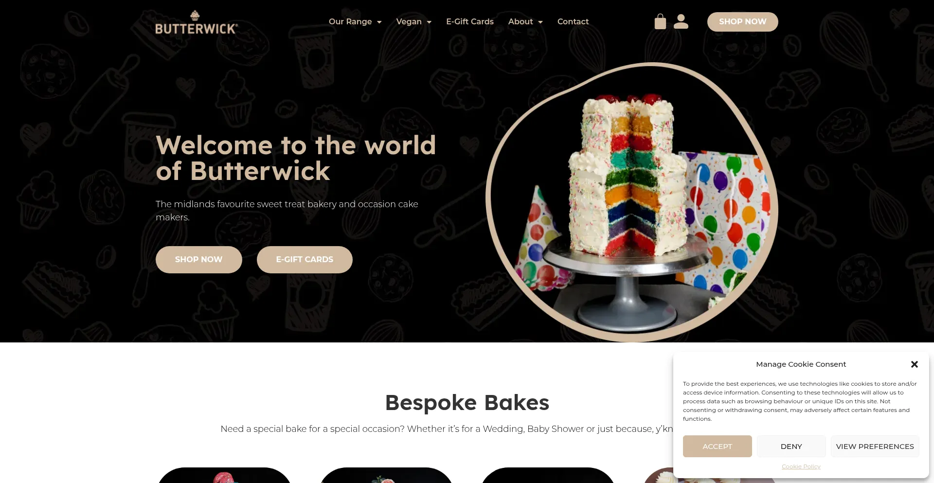 Butterwickbakery.com Screenshot