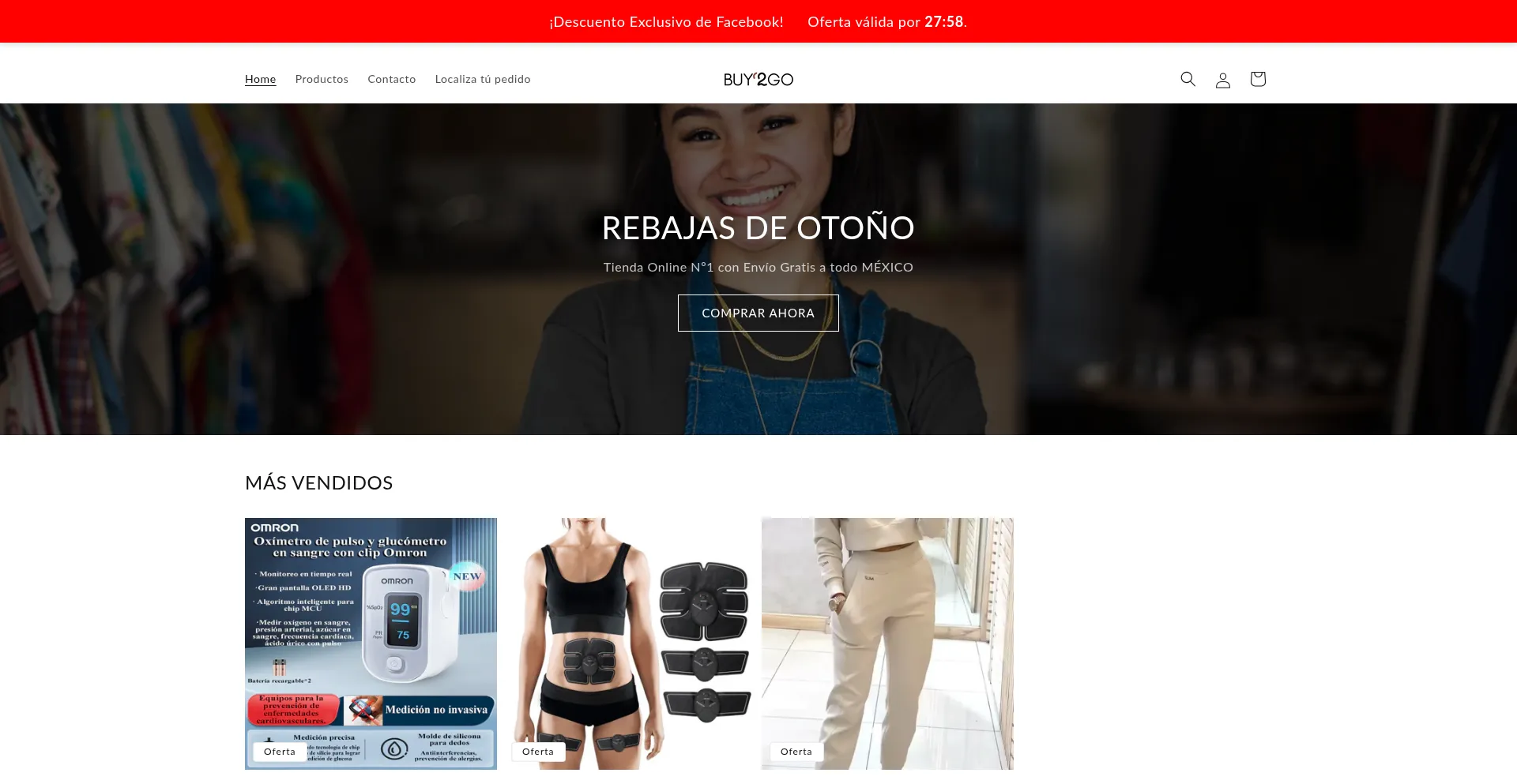 Website screenshot of Buy2go.com.mx