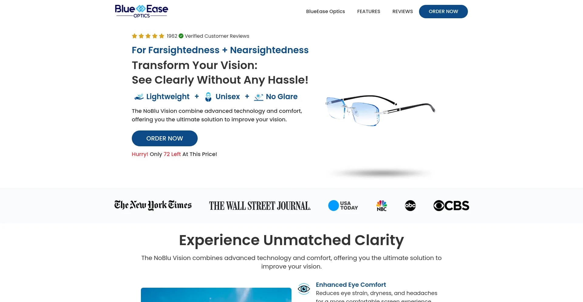 Buy-blueeaseoptics.com Screenshot