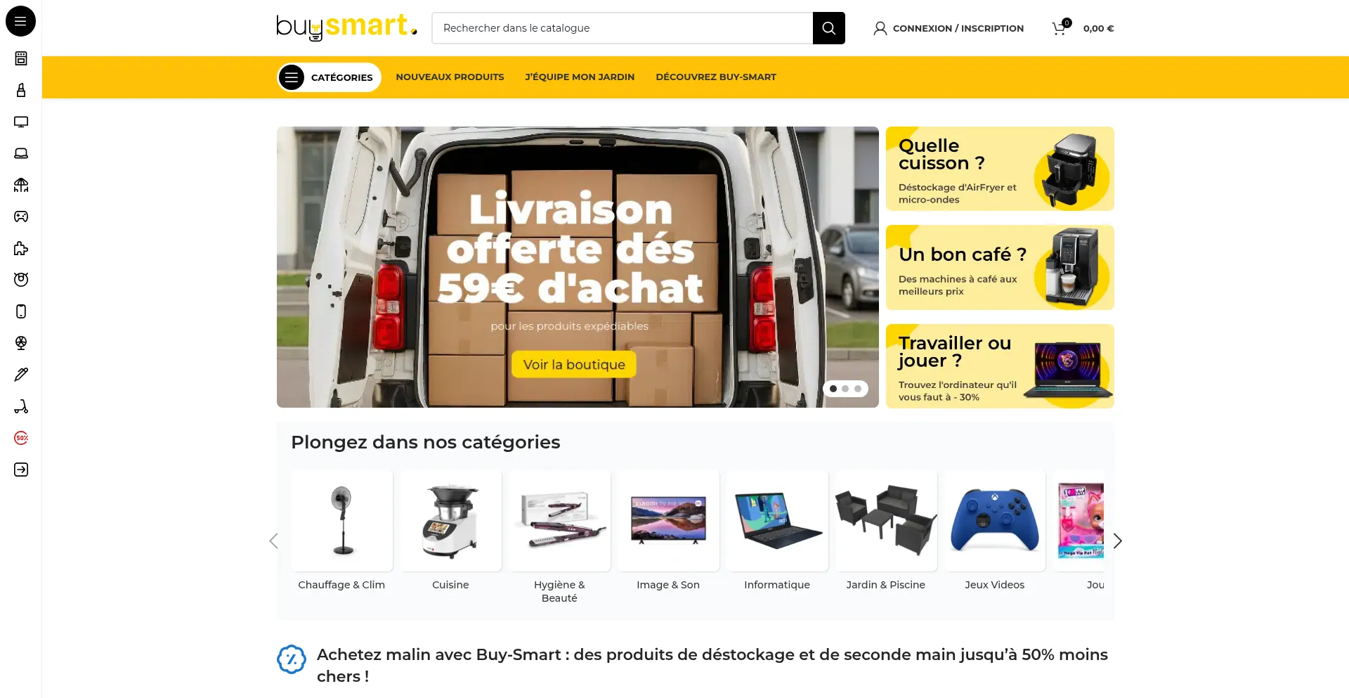 Website screenshot of Buy-smart.fr