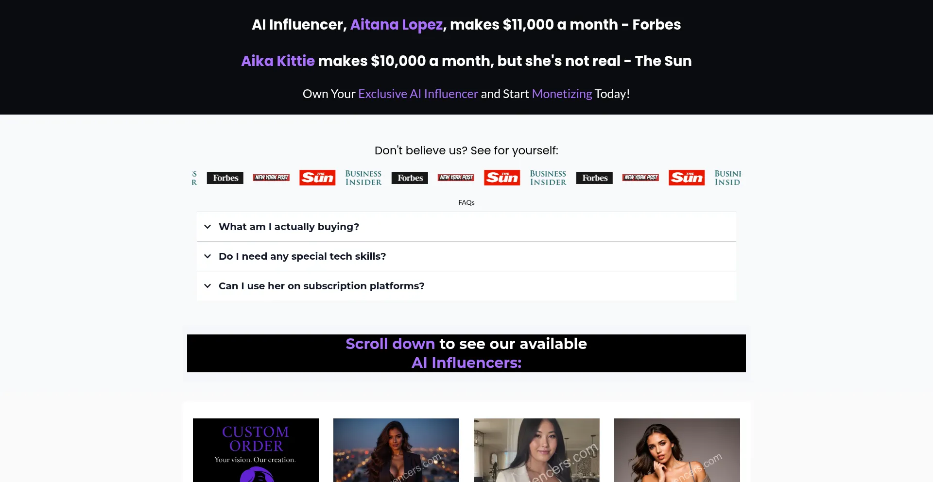 Buyaiinfluencers.com 安全可靠吗？