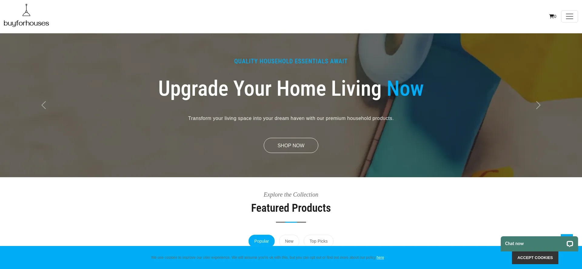 Website screenshot of Buyforhouses.com