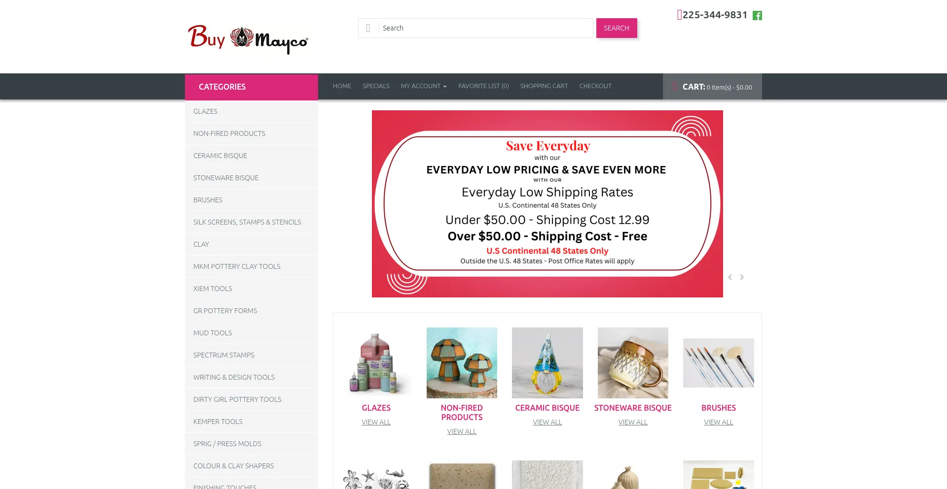 Website screenshot of Buymayco.com