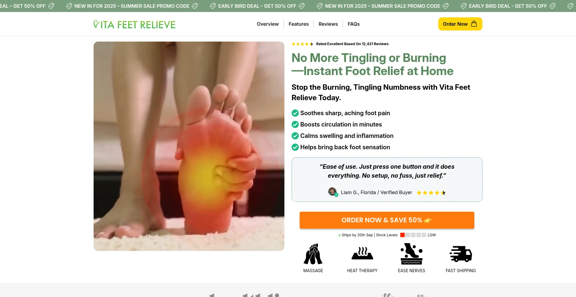 Buyvitafeetrelieve.com Screenshot