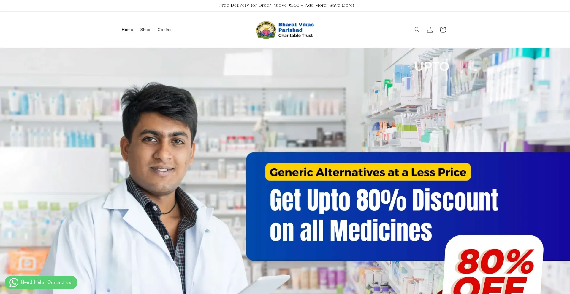Website screenshot of Bvpgenerics.org