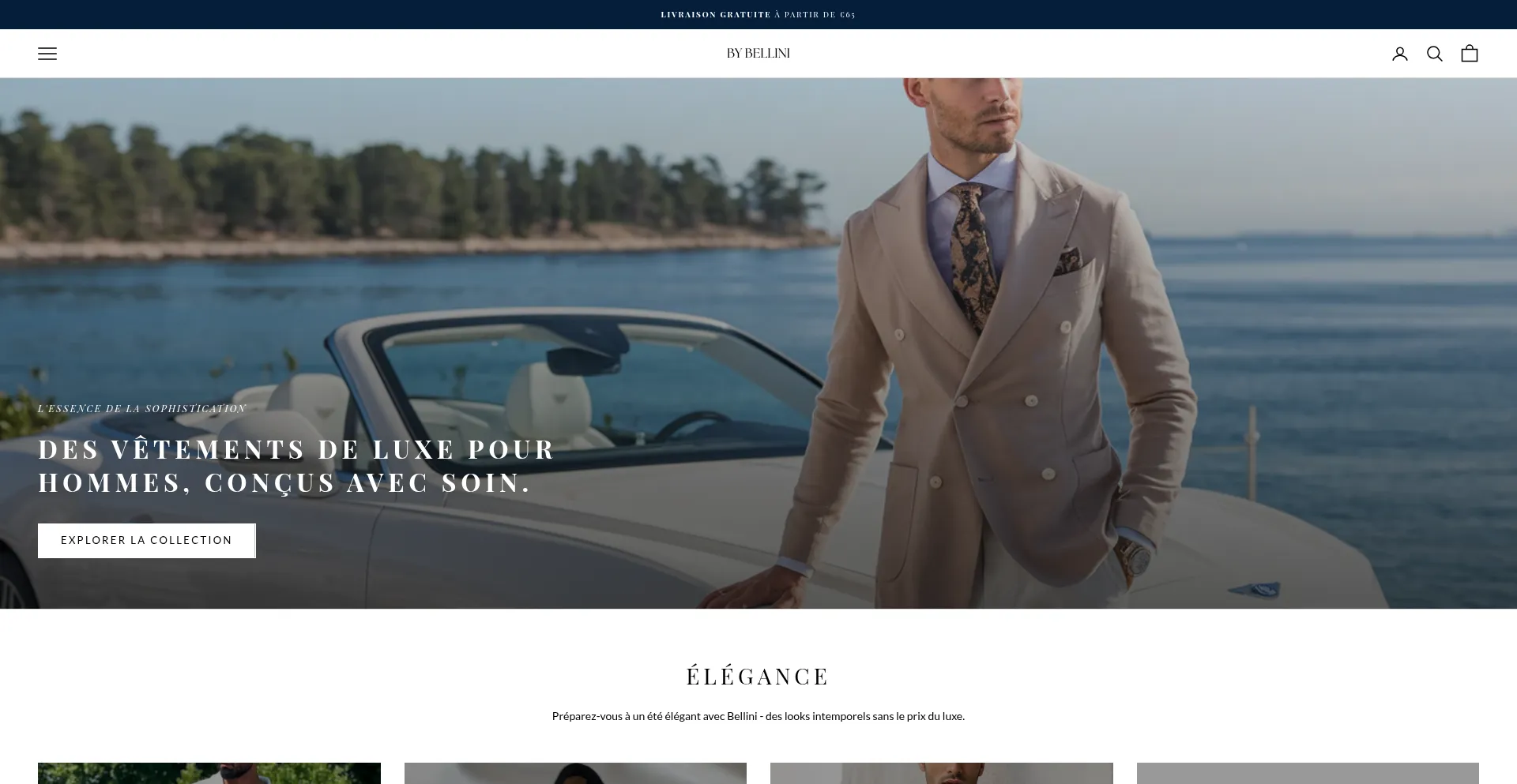 Website screenshot of Bybellini.com