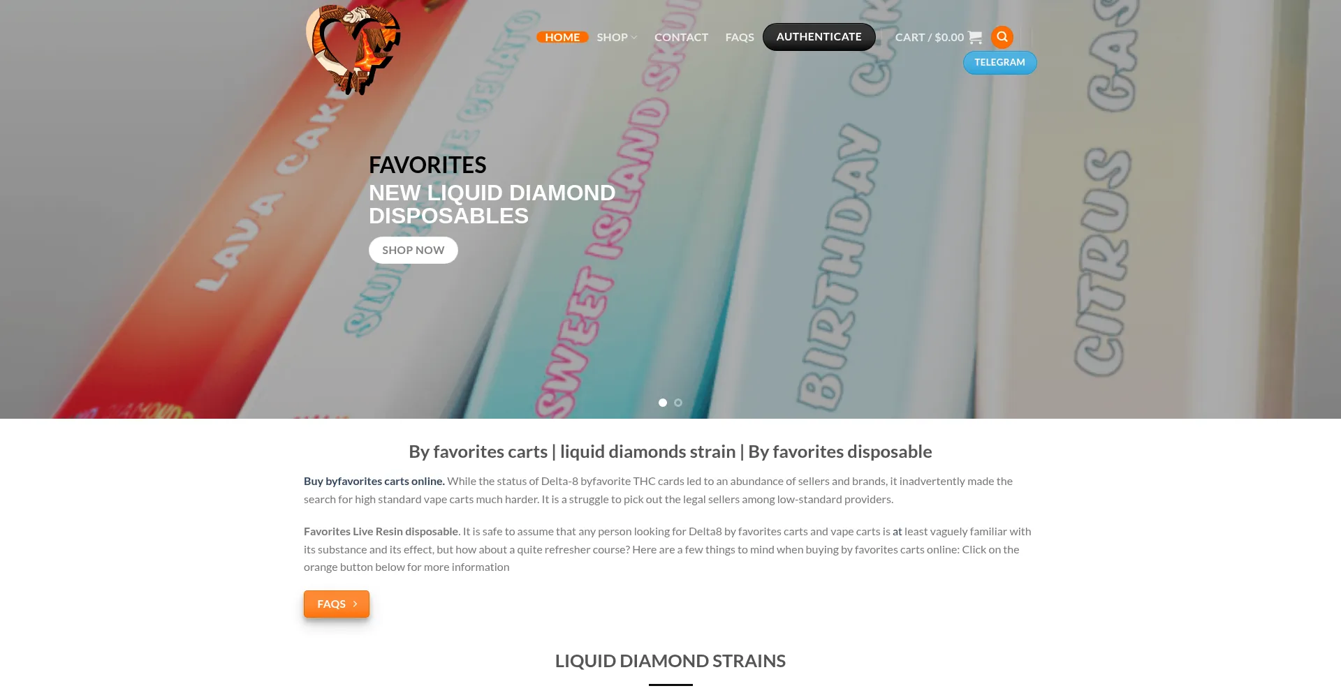 Website screenshot of Byfavoriites.com