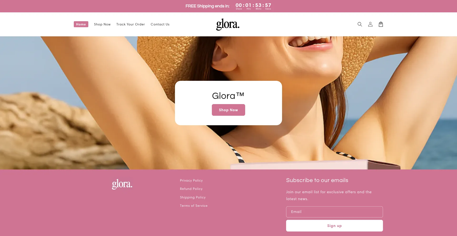Website screenshot of Byglora.com
