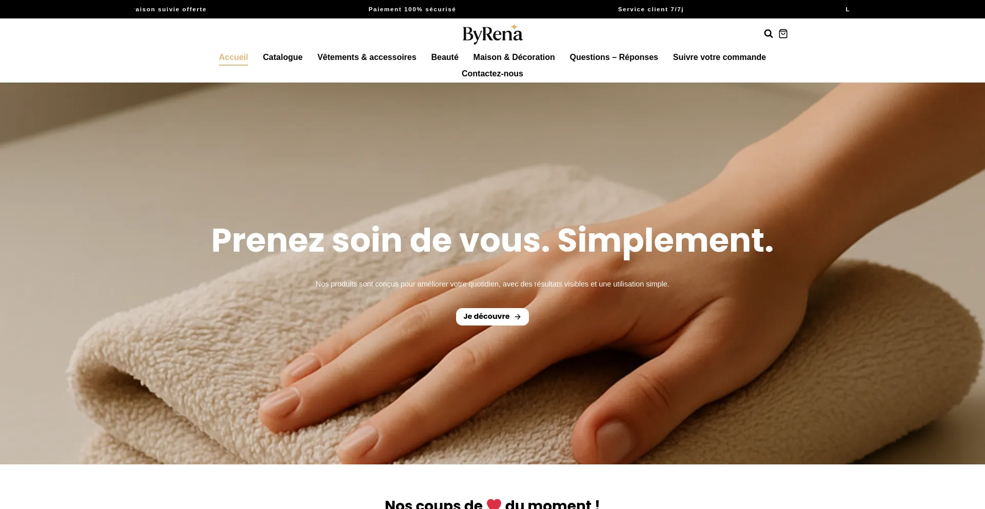 Website screenshot of Byrena.com