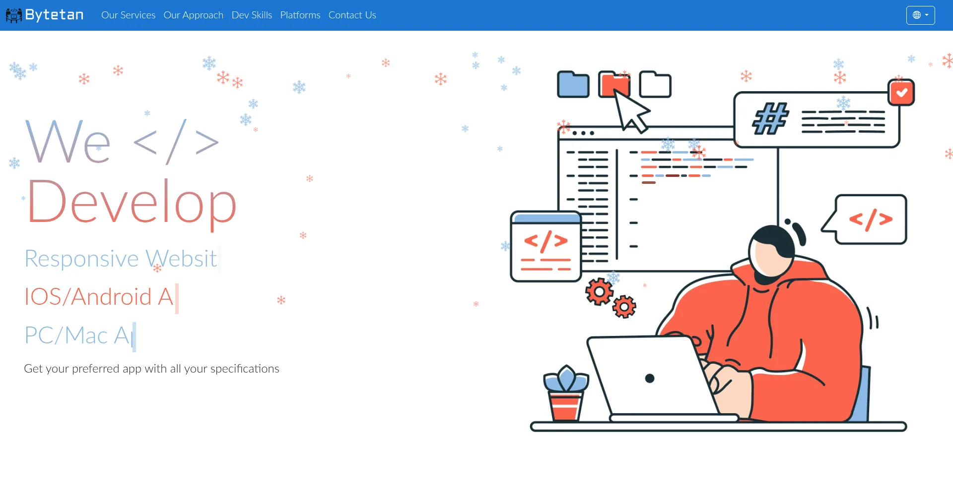 Website screenshot of Bytetan.com
