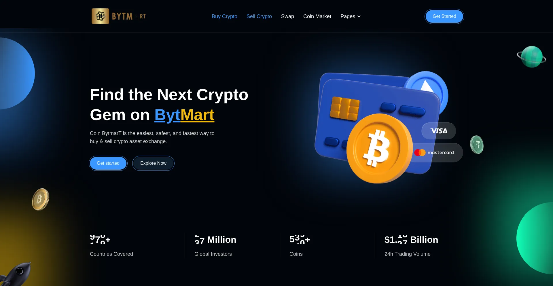 Website screenshot of Bytmart.xyz
