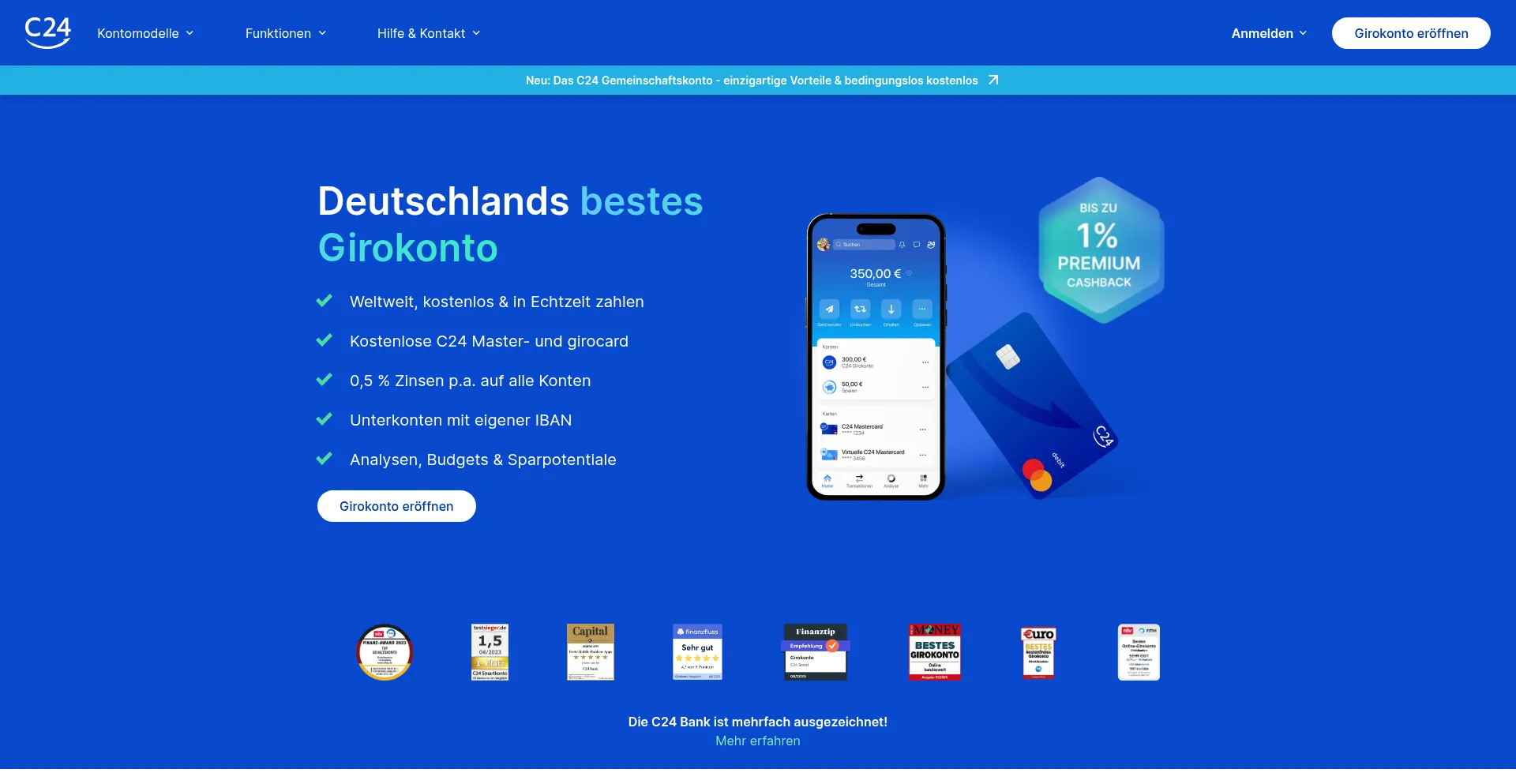 Website screenshot of C24.de