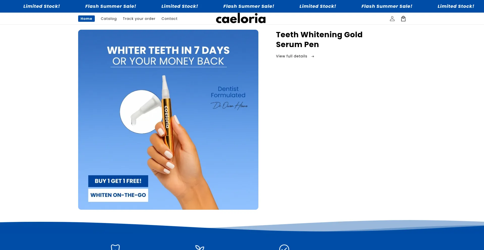 Website screenshot of Caeloria.com
