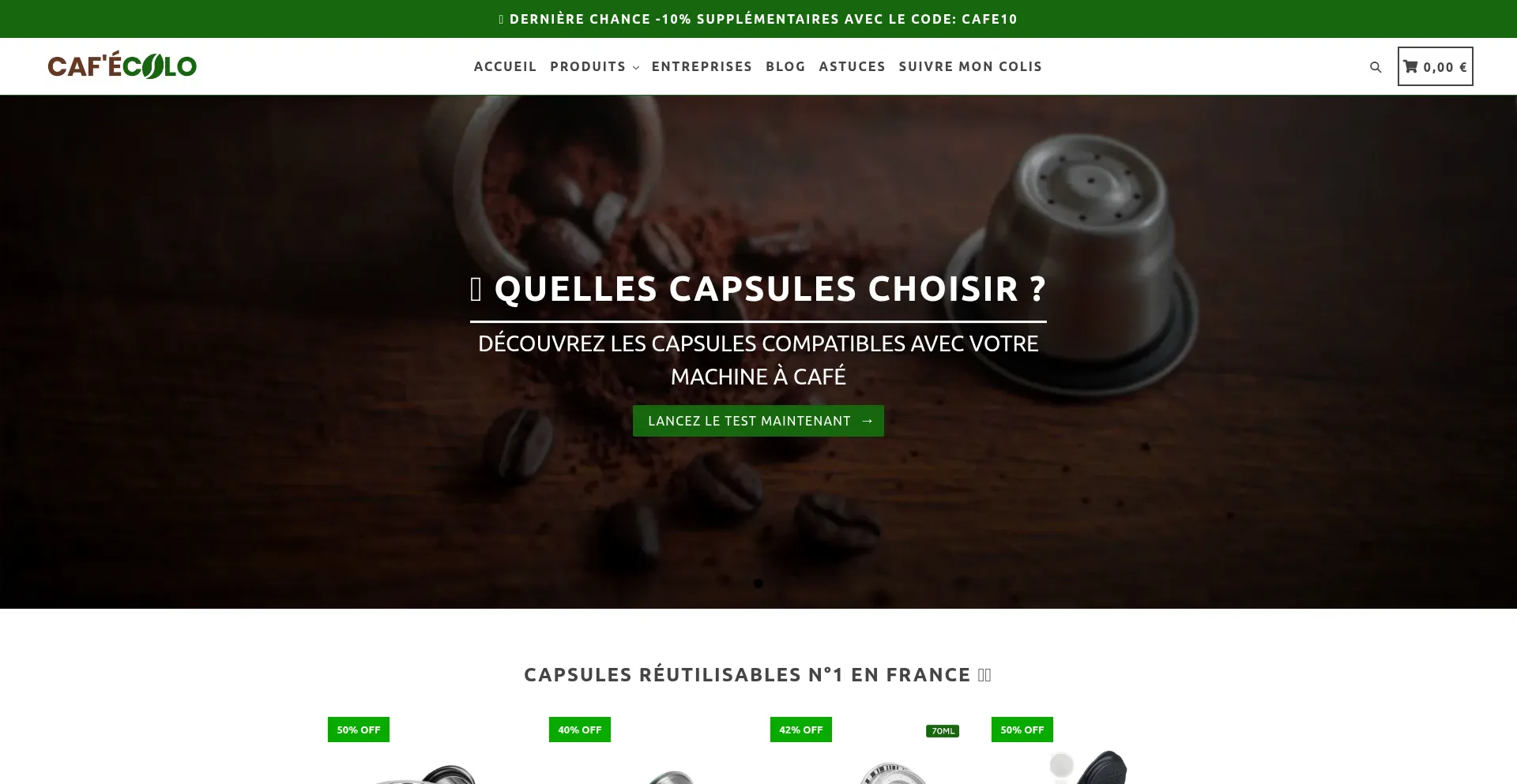 Cafecolo-capsules.com Screenshot