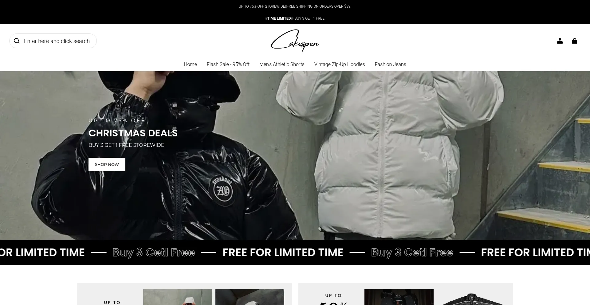 Website screenshot of Cakespen.com