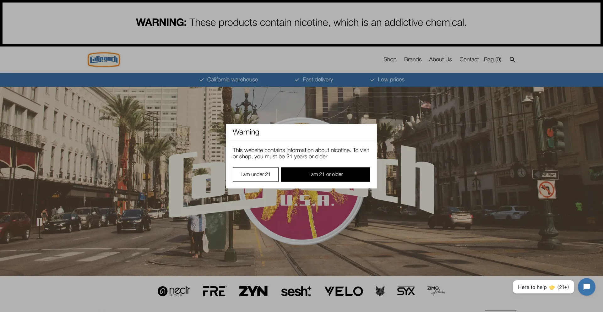 Calipouch.com Screenshot