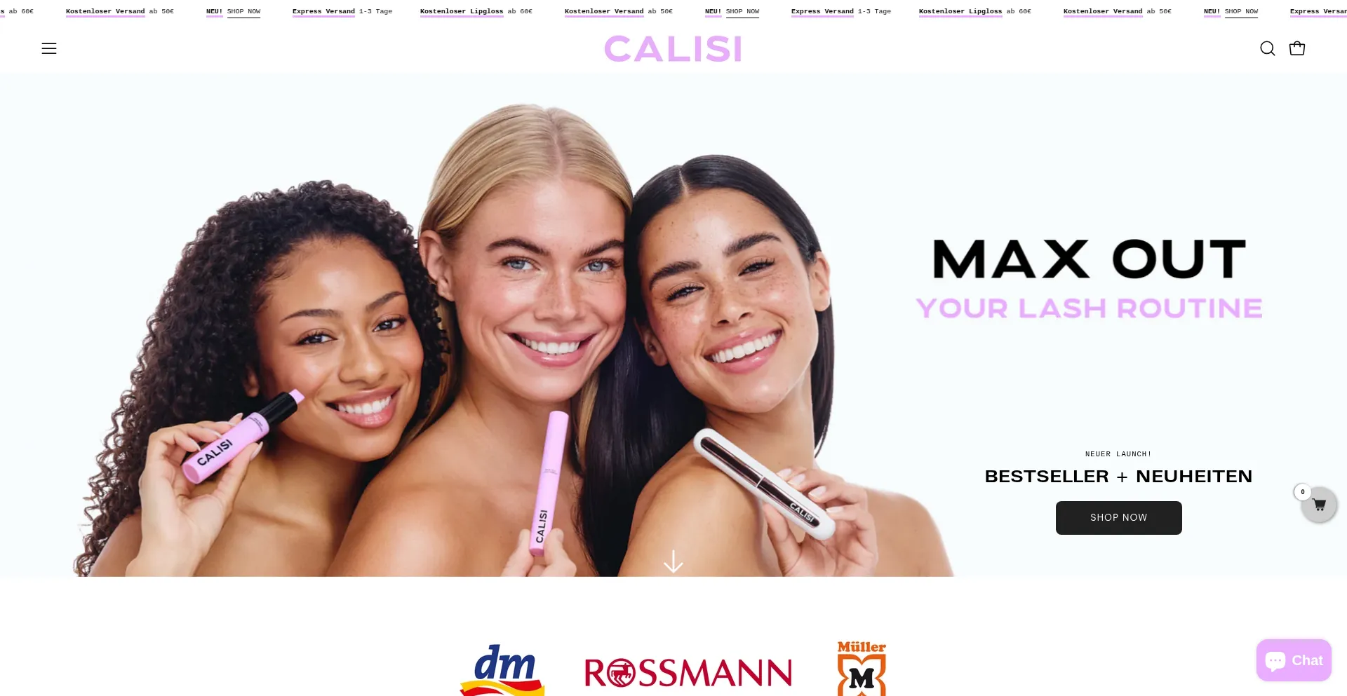 Website screenshot of Calisibeauty.de
