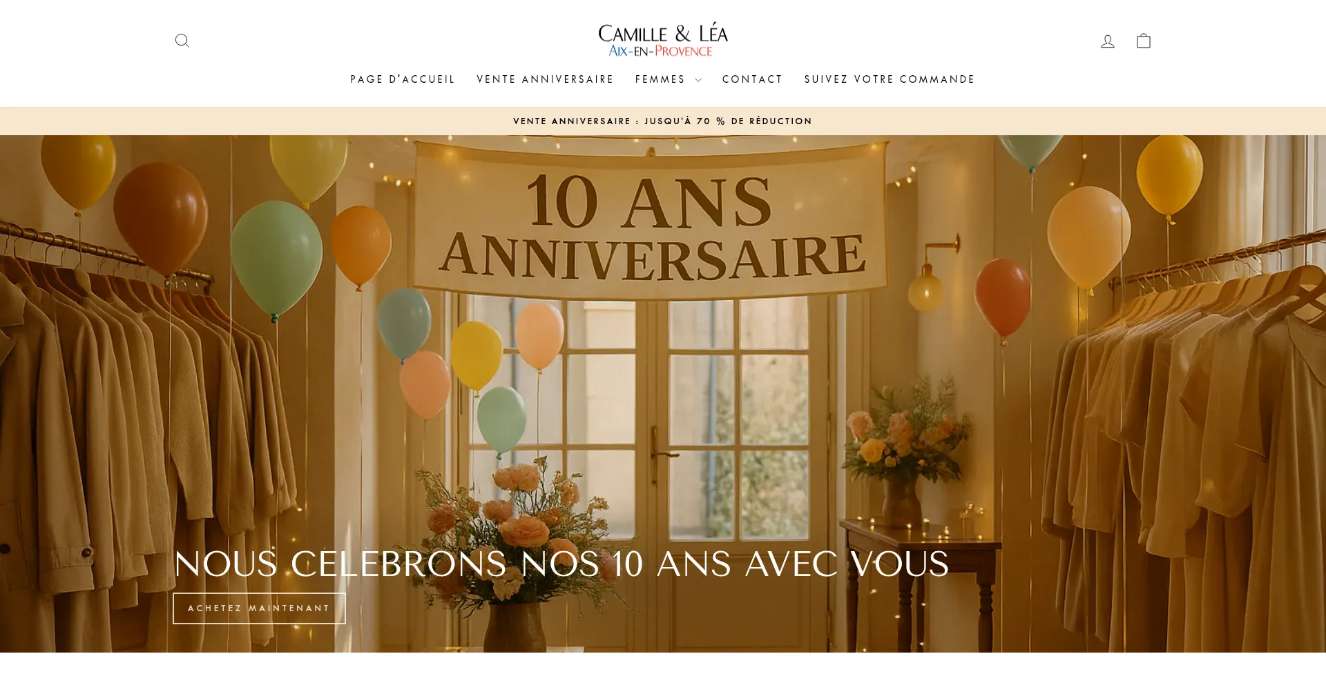 Website screenshot of Camillelea.fr