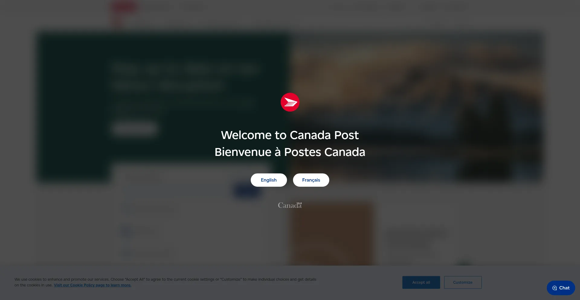 Canadapost.ca Screenshot