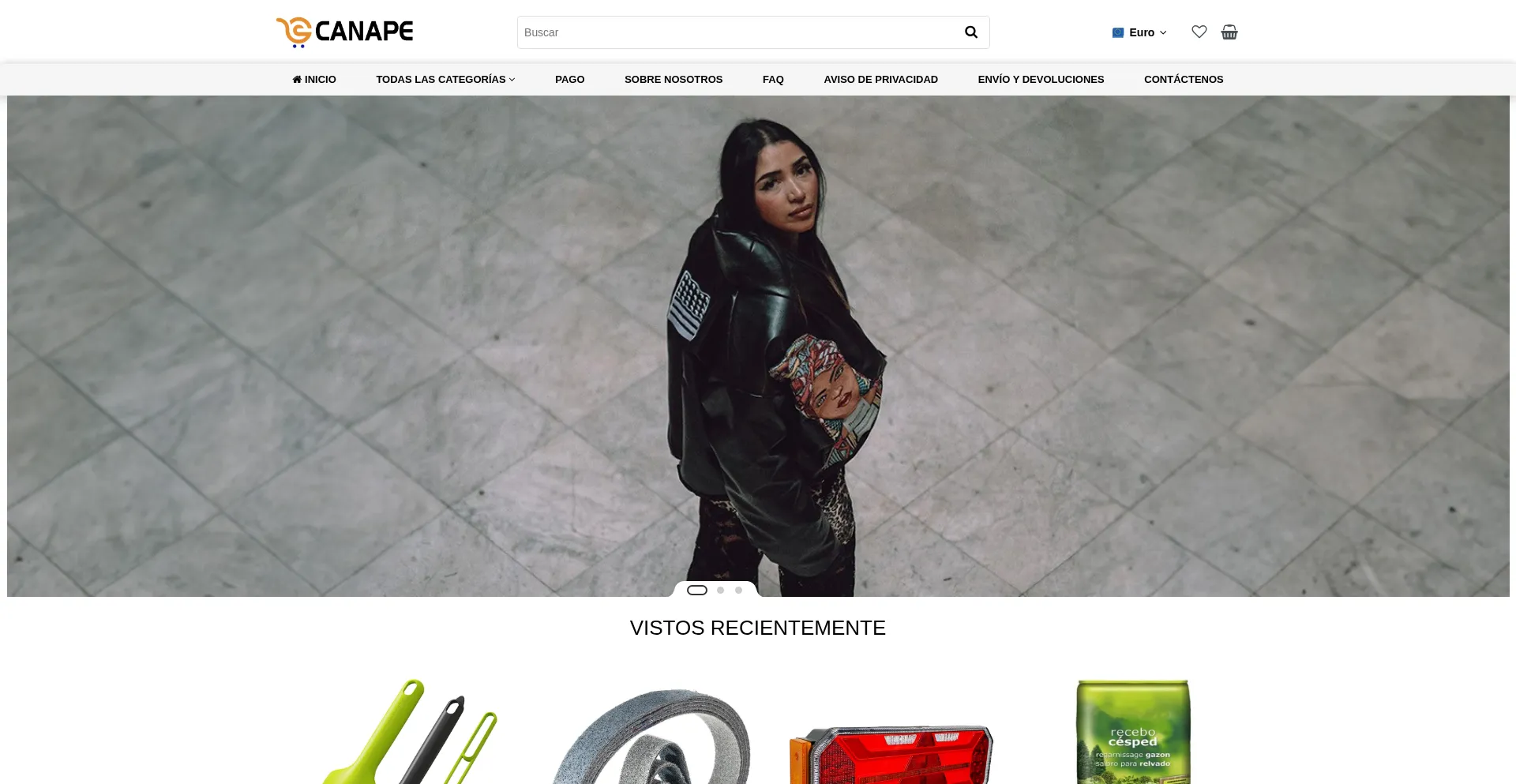 Website screenshot of Canapedelice.shop