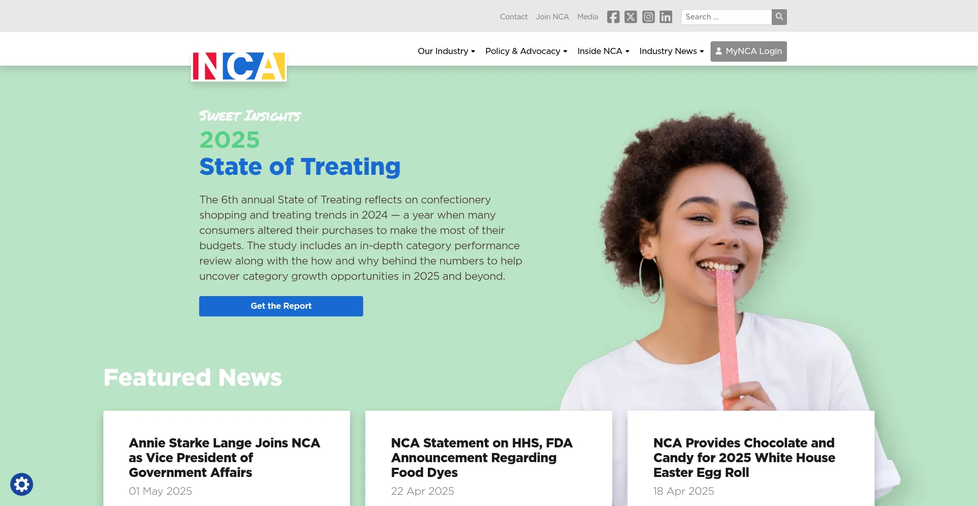 Website screenshot of Candyusa.com