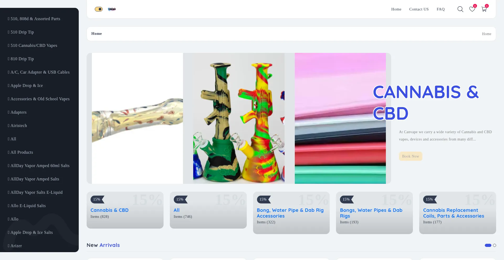 Website screenshot of Canvapec.shop