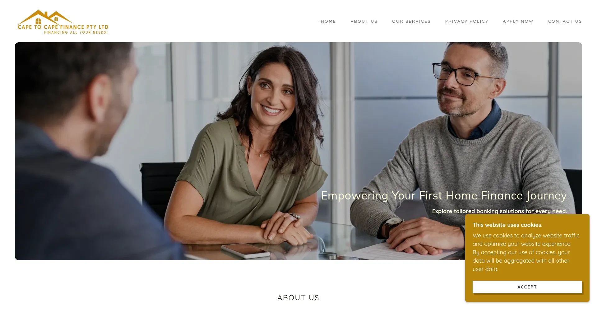 Website screenshot of Capetocapefinance.com