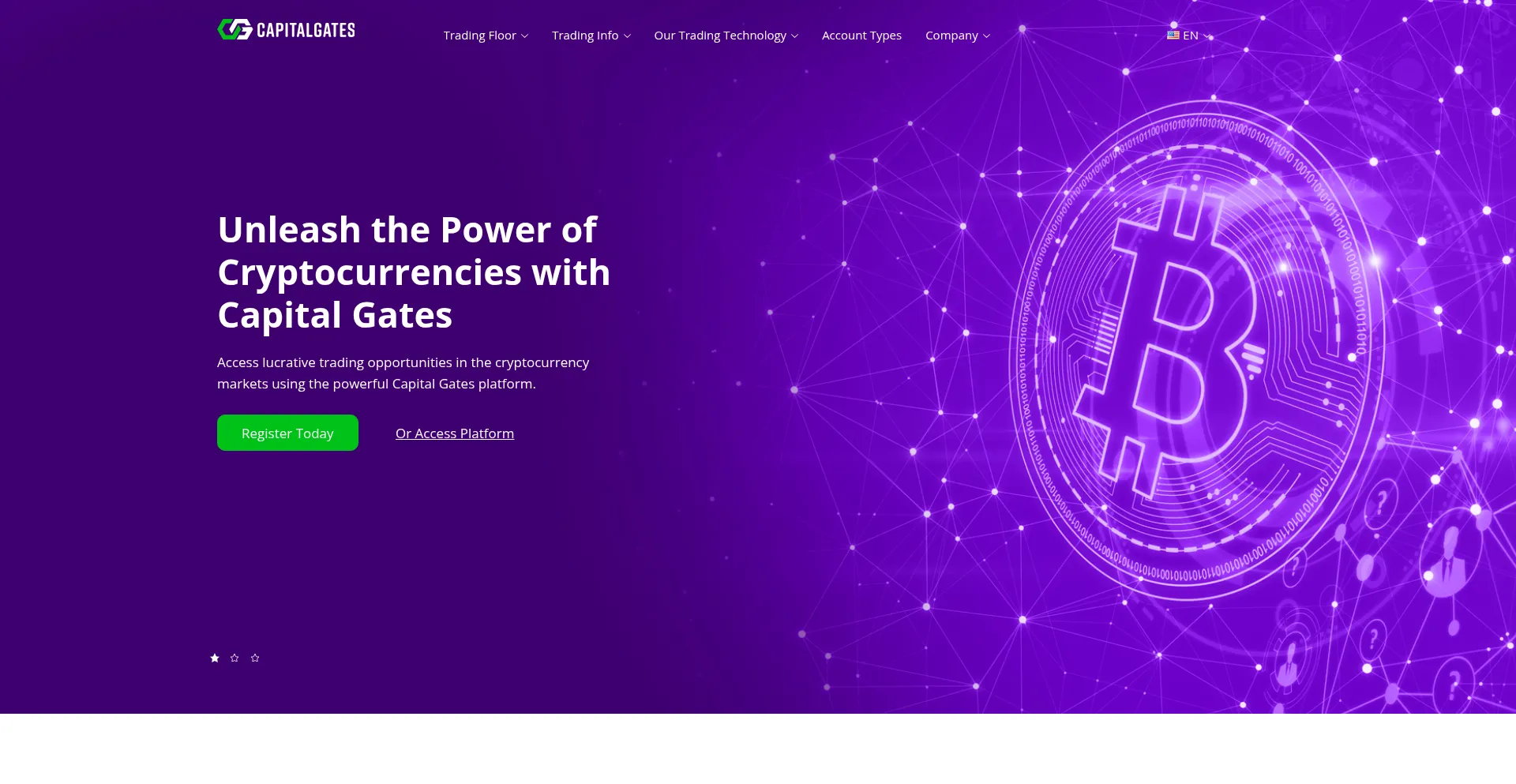 Website screenshot of Capitalgates.io