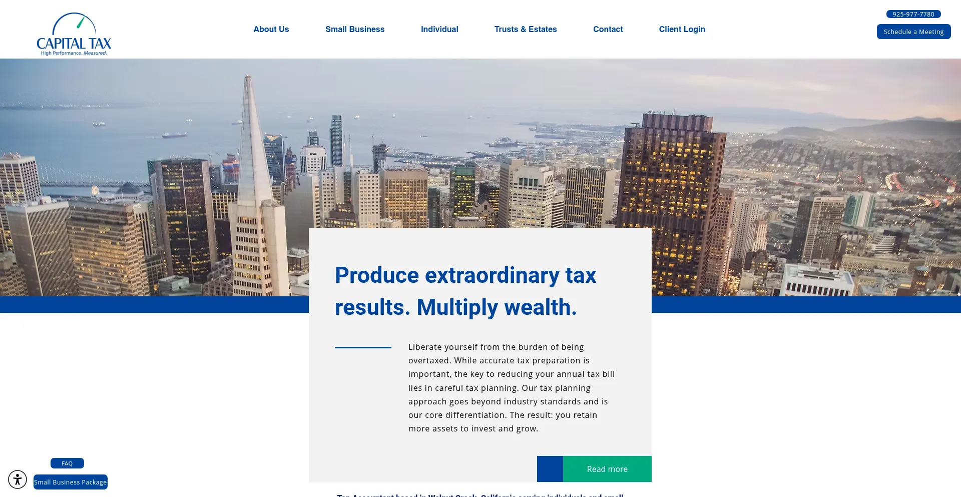 Website screenshot of Capitaltax.com