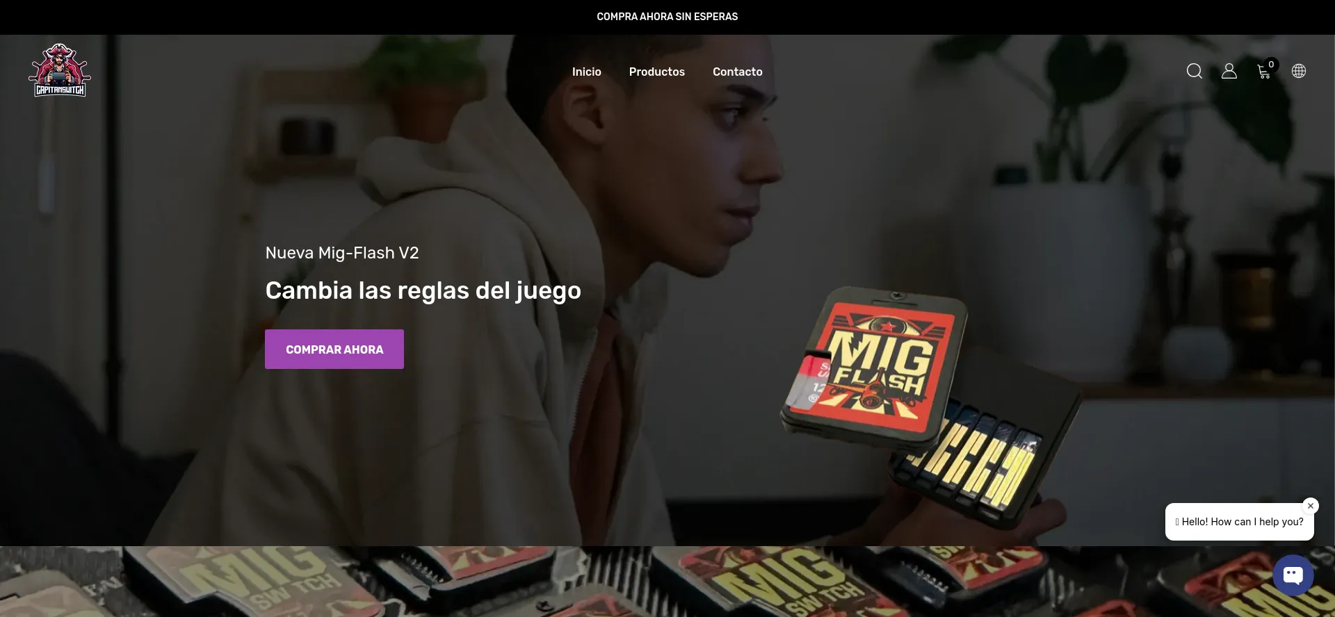 Website screenshot of Capitanswitch.es