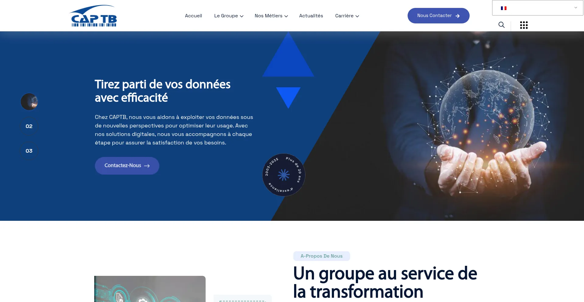 Website screenshot of Captb.fr