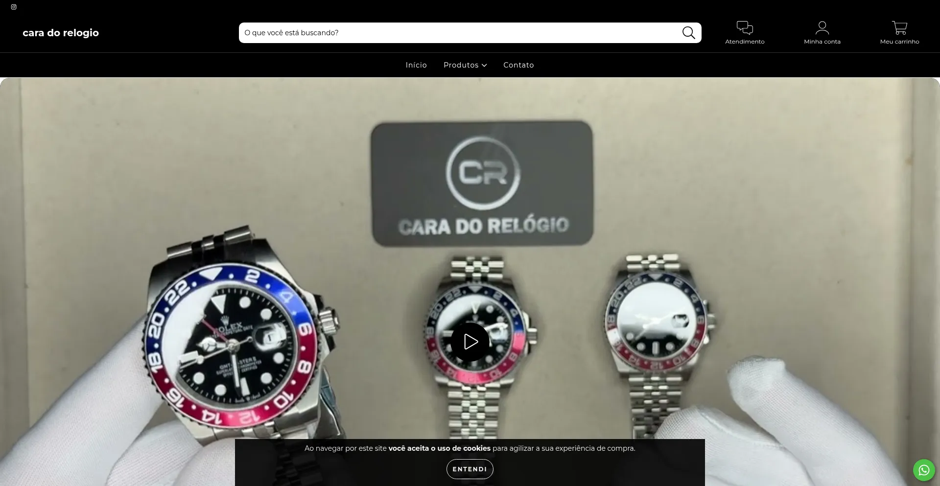 Website screenshot of Caradorelogio.com.br