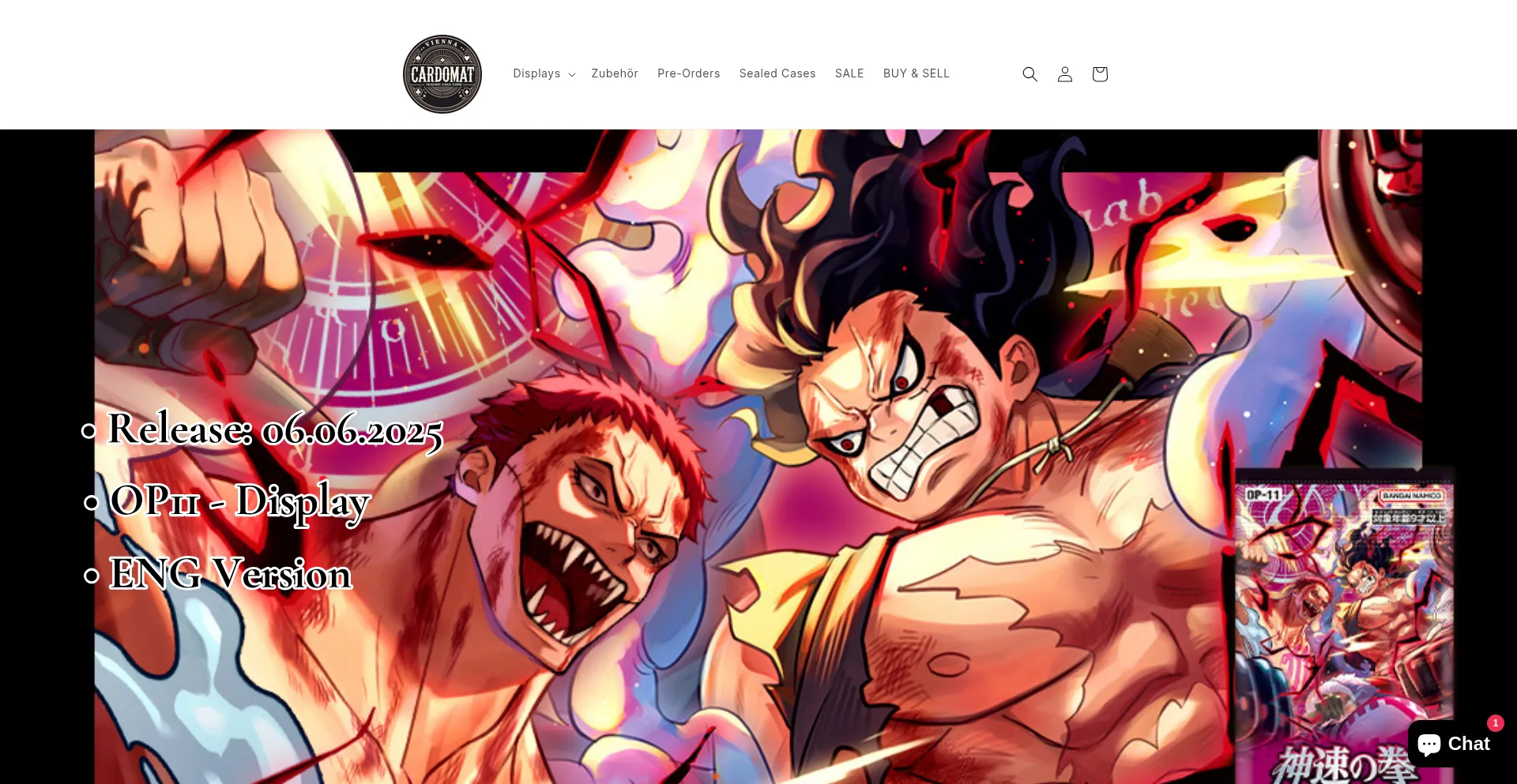 Website screenshot of Card-omat.com