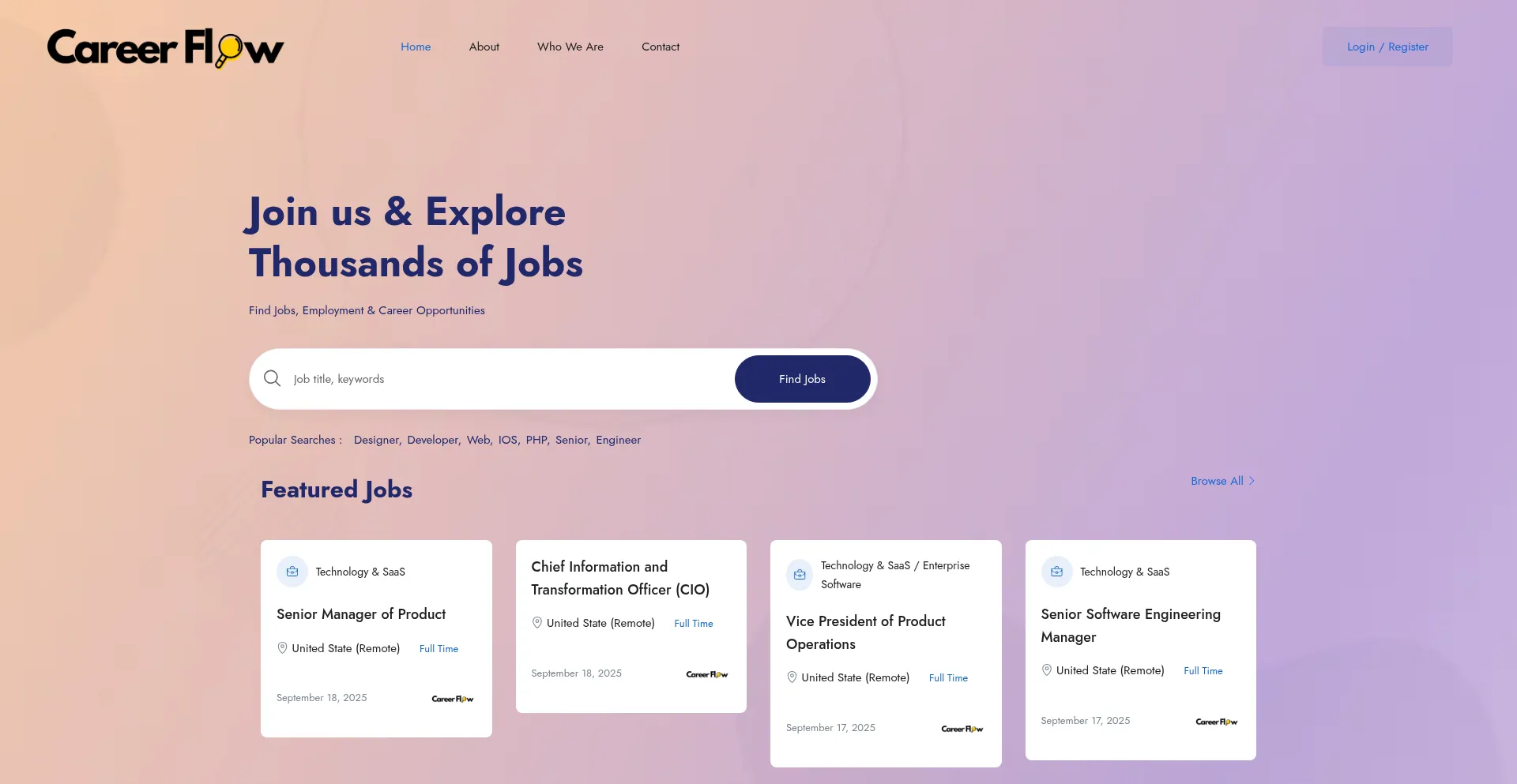 Careerfloow.com Screenshot
